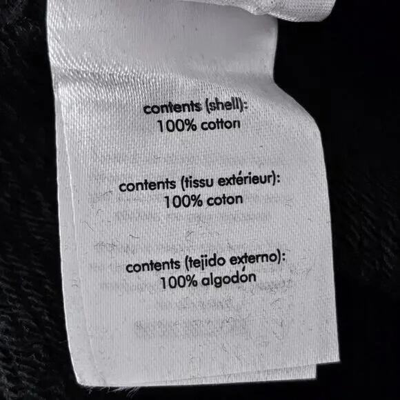 NWT WeWoreWhat Cropped Half Zip Fleece Cotton Hoodie Long Sleeve S Black #3404 - Picture 11 of 15